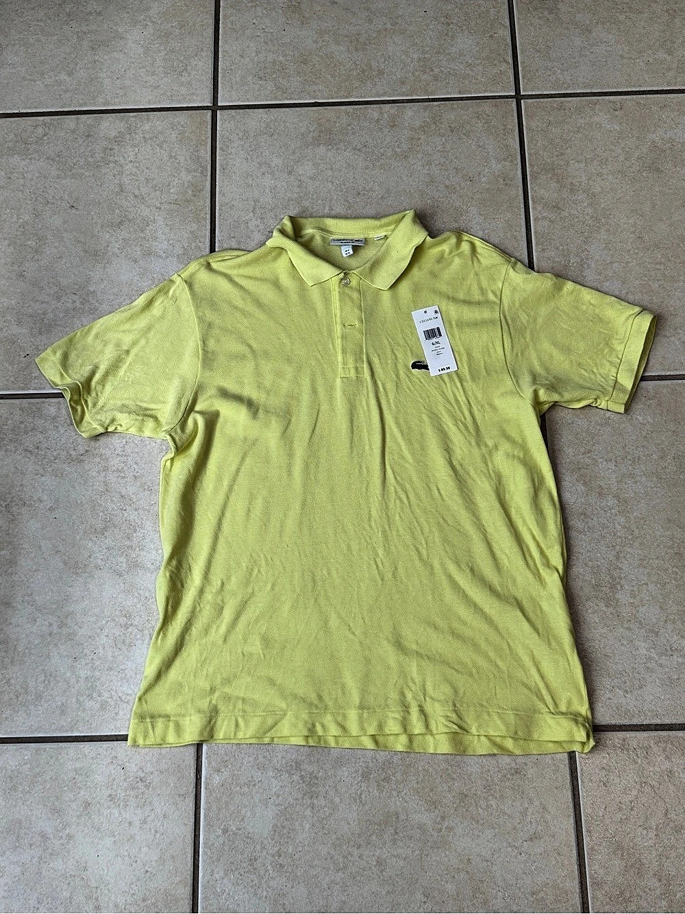 Lacoste Men's Classic Fit Original  Polo Shirt Polo Yellow Size X-Large